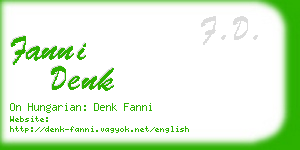 fanni denk business card